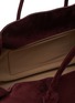 细节 - 点击放大 - THE ROW - MARGAUX 17 帆布拼接绒面皮手提包