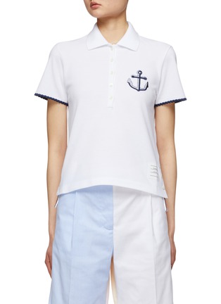 首图 - 点击放大 - THOM BROWNE - 船锚嵌花 POLO 衫