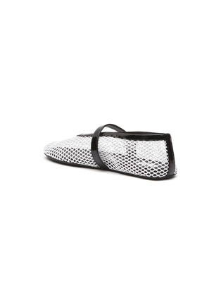  - ALAÏA - 漆皮饰边网面平底鞋