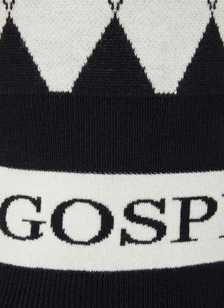  - GOSPHERES - LOGO 菱格拼色短款羊毛针织马甲