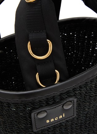 细节 - 点击放大 - SACAI - HYBRID MARCHE MICRO 藤条编制手提包