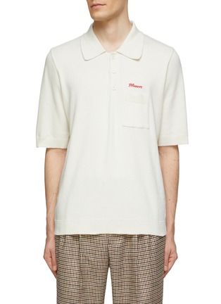 首图 - 点击放大 - MANORS - Chest Pocket Cotton Knit Polo Shirt