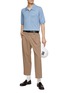 模特儿示范图 - 点击放大 - MANORS - Chest Pocket Cotton Knit Polo Shirt