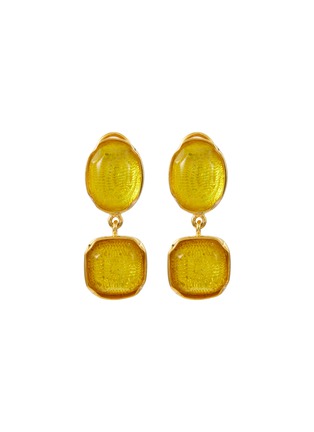 首图 - 点击放大 - GOOSSENS - CABOCHONS 晶石点缀镀金黄铜耳夹
