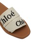 细节 - 点击放大 - CHLOÉ - 亚麻鞋面平底凉拖鞋