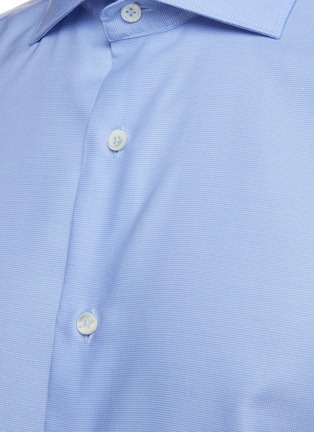  - CANALI - 敞角领纯棉长袖衬衫