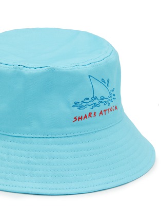 细节 - 点击放大 - MAISON LABICHE - BOB 鲨鱼刺绣纯棉渔夫帽
