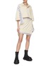 模特儿示范图 - 点击放大 - FENG CHEN WANG - 条纹拼接中长袖纯棉 POLO 衫