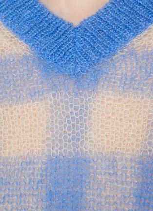  - ACNE STUDIOS - V 领格纹羊毛衫