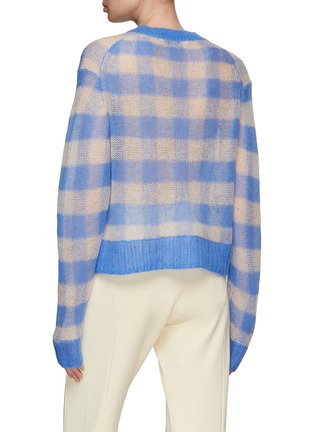 背面 - 点击放大 - ACNE STUDIOS - V 领格纹羊毛衫