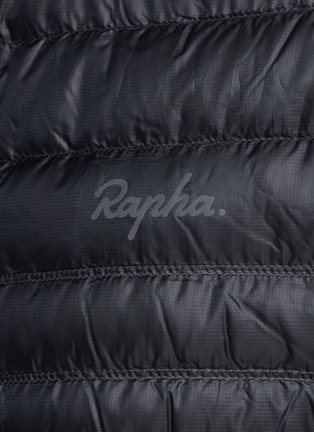  - RAPHA - ‘EXPLORE’ LOGO PRINT HIGH NECK HOODED DOWN PUFFER JACKET