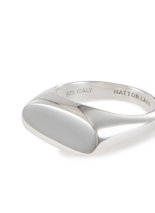 细节 - 点击放大 - HATTON LABS - 图章造型银质戒指