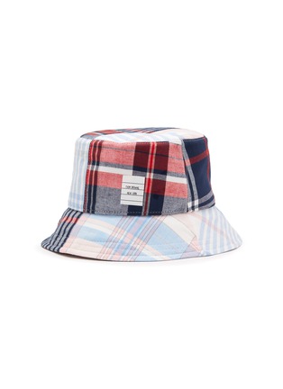 首图 - 点击放大 - THOM BROWNE - 格纹拼接纯棉渔夫帽