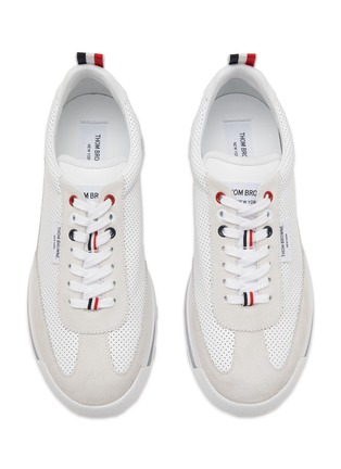 细节 - 点击放大 - THOM BROWNE - 透明镂空鞋底运动鞋