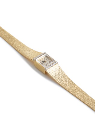 细节 - 点击放大 - LANE CRAWFORD VINTAGE WATCHES - Rolex 14k Gold Case Square Dial Diamond Lady Wrist Watch