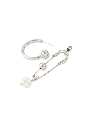细节 - 点击放大 - JUSTINE CLENQUET - 珍珠点缀金属链环耳环