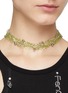 模特儿示范图 - 点击放大 - JUSTINE CLENQUET - 仿水晶串珠编织黄铜短项链