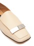 细节 - 点击放大 - SERGIO ROSSI - 方形金属缀饰皮革平底鞋