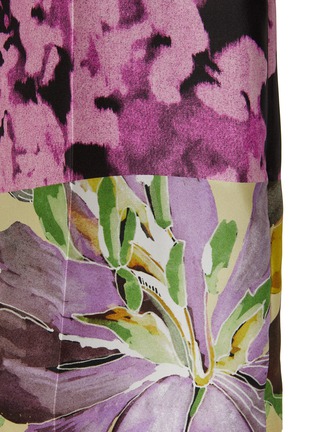  - DRIES VAN NOTEN - 拼接花卉图案真丝长裤