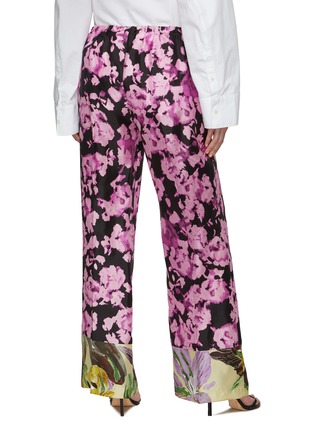 背面 - 点击放大 - DRIES VAN NOTEN - 拼接花卉图案真丝长裤