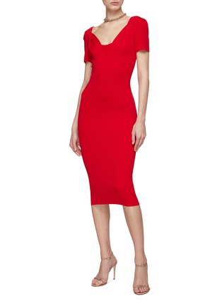 模特儿示范图 - 点击放大 - ROLAND MOURET - 不规则领针织连衣裙