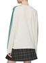 背面 - 点击放大 - MARDI MERCREDI-ACTIF - 小雏菊双袖拼色条纹混美丽诺羊毛针织衫
