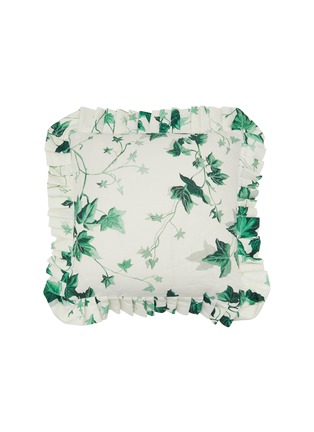 Main View - 点击放大 - HOUSE OF HACKNEY - Hedera Medium Cotton Frilled Cushion — Viridian