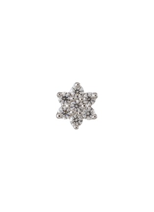 细节 - 点击放大 - MARIA TASH - 18K White Gold Diamond Flower Stud Earring