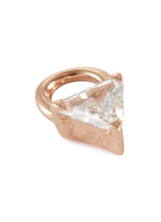 细节 - 点击放大 - MARIA TASH - 18K Rose Gold Diamond Triangular Charm