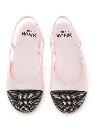 细节 - 点击放大 - WINK - NUGGET 儿童款仿水晶饰露跟平底鞋
