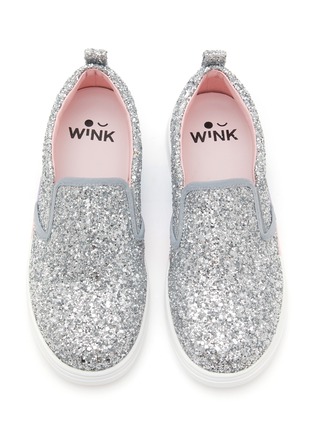 细节 - 点击放大 - WINK - BUBBLE GUM 儿童款闪粉缀饰平底鞋