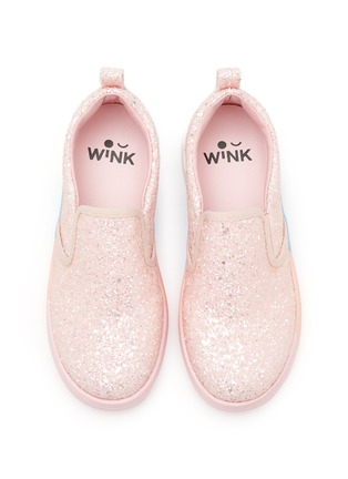 细节 - 点击放大 - WINK - BUBBLE GUM 儿童款闪粉缀饰平底鞋