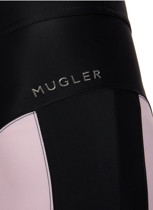  - MUGLER - 拼色设计修身长裤