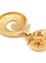 细节 - 点击放大 - LANE CRAWFORD VINTAGE ACCESSORIES - GIVENCHY GOLD TONED METAL DROP EARRINGS