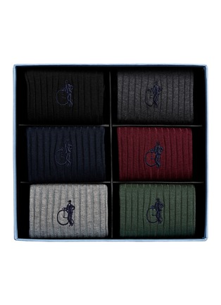 首图 - 点击放大 - LONDON SOCK COMPANY - THE TRADITONAL 罗纹针织短袜六双装