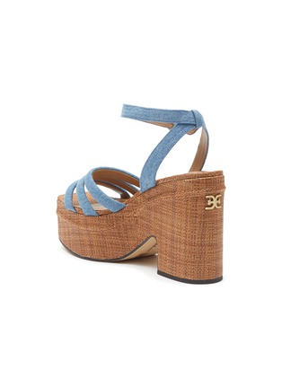  - SAM EDELMAN - TIBBY 亚麻搭带厚底高跟凉鞋