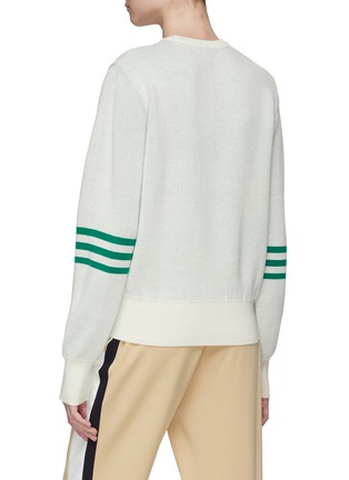 背面 - 点击放大 - MARDI MERCREDI - 小雏菊拼色条纹混美丽诺羊毛针织衫