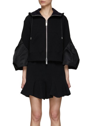 首图 - 点击放大 - SACAI - 褶裥拼接拉链卫衣