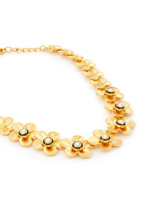 细节 - 点击放大 - KENNETH JAY LANE - 珍珠搪瓷点缀花朵造型项链