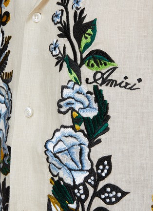  - AMIRI - 花卉刺绣短袖衬衫
