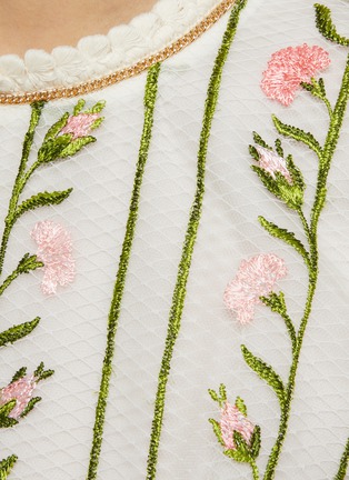  - GIAMBATTISTA VALLI - 网纱花卉刺绣上衣