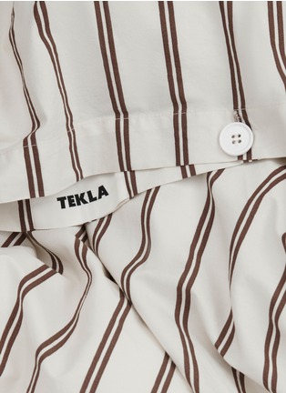 细节 –点击放大 - TEKLA - Organic Cotton King Size Duvet Cover — Hopper Stripes