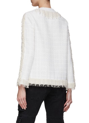 背面 - 点击放大 - HUISHAN ZHANG - 珍珠流苏缀饰粗花呢夹克