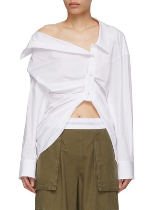 首图 - 点击放大 - ALEXANDERWANG - 不对称缩褶长袖衬衫