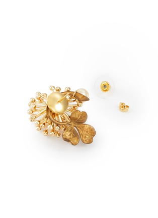 细节 - 点击放大 - MONSHIRO - 珍珠缀饰三叶草造型耳环