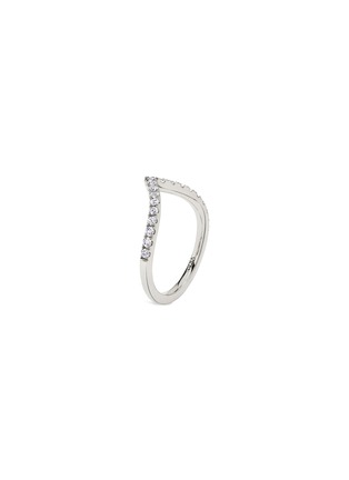 首图 - 点击放大 - VRAI - 18K White Gold VRAI Created Diamond Signature V-Band Ring — US 6.5