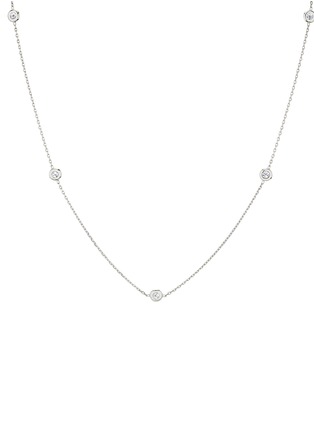 细节 - 点击放大 - VRAI - Bezel Essentials 14K White Gold VRAI Created Diamond Station Necklace