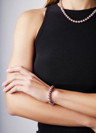 细节 - 点击放大 - YOKO LONDON - 18k White Gold Pink Freshwater Pearl Bracelet