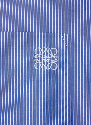  - LOEWE - LOGO 刺绣条纹长款衬衫式连衣裙
