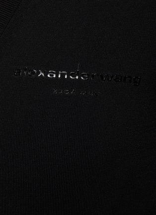  - T BY ALEXANDER WANG - LOGO 短款 V 领针织开衫